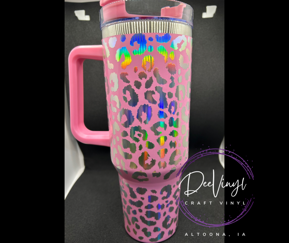 Cup 40 Oz Leopard Print Tumbler Holographic Leopard Tumbler 40