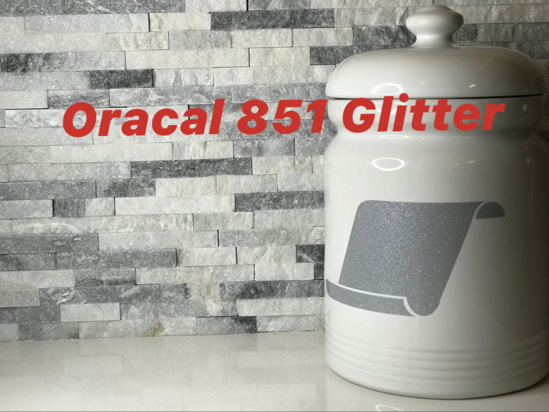 977 Electric Orange Sparkling Glitter Adhesive Vinyl | Oracal 851